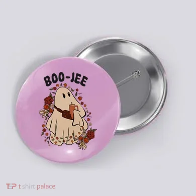 Boo Jee Fall Halloween Ghost Funny Button