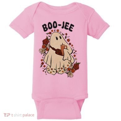 Boo Jee Fall Halloween Ghost Funny Baby Bodysuit
