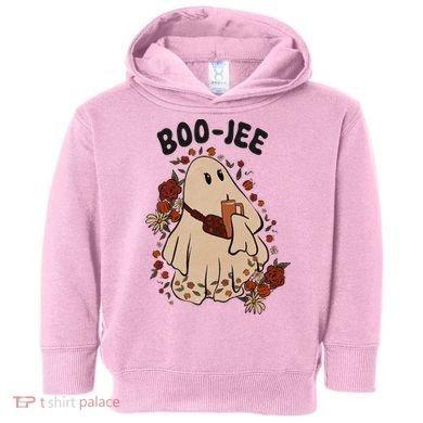 Boo Jee Fall Halloween Ghost Funny Toddler Hoodie