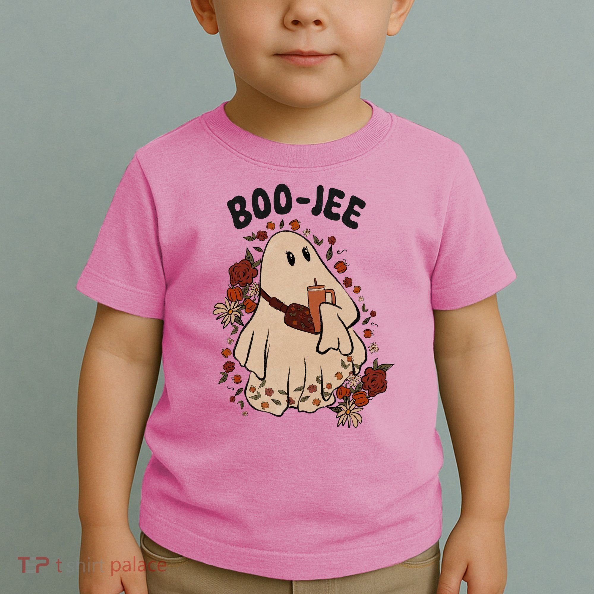 Boo Jee Fall Halloween Ghost Funny Toddler T-Shirt
