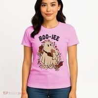 Boo Jee Fall Halloween Ghost Funny Women's T-Shirt thumb 4