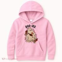 Boo Jee Fall Halloween Ghost Funny Kids Hoodie thumb 0