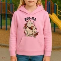 Boo Jee Fall Halloween Ghost Funny Kids Hoodie thumb 3