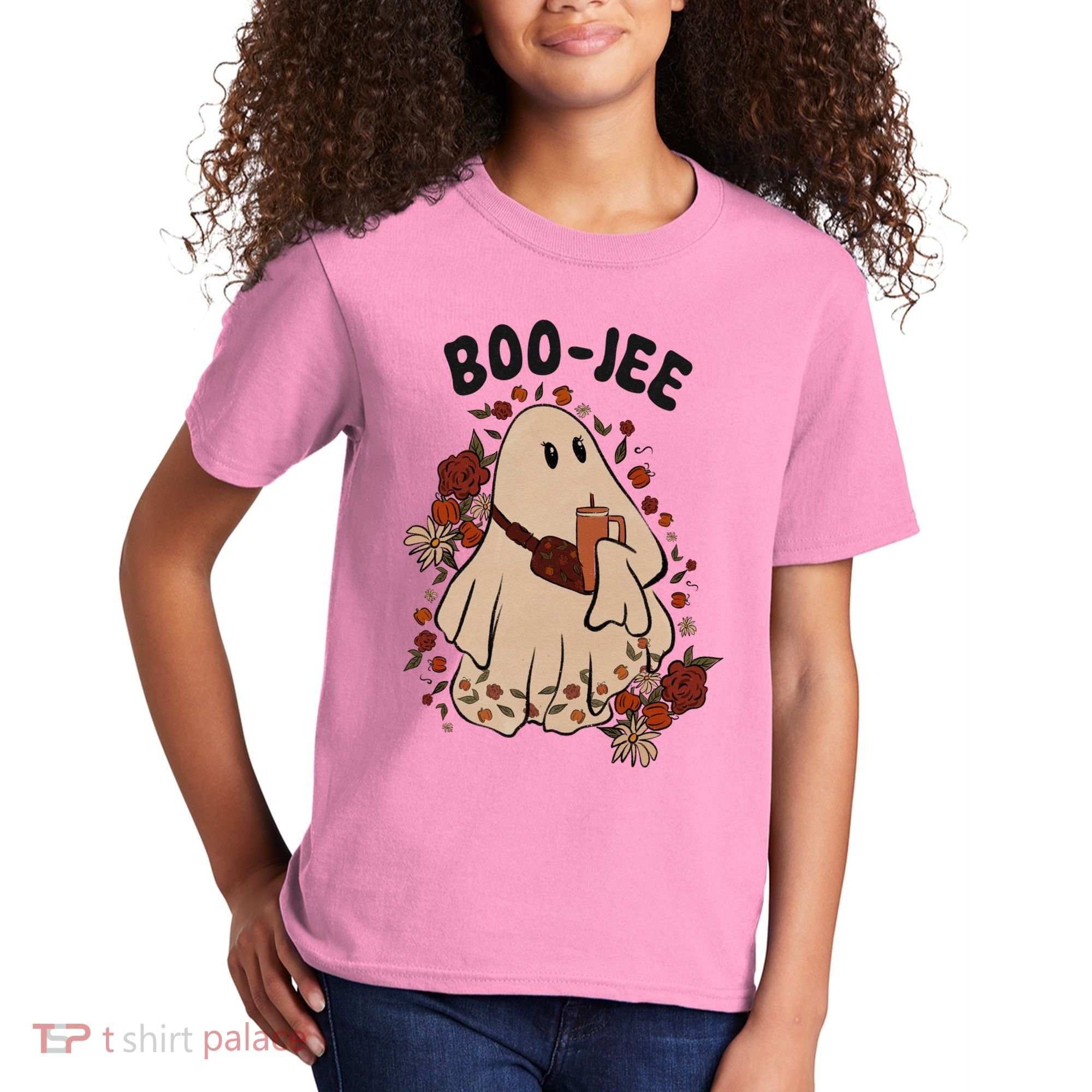 Boo Jee Fall Halloween Ghost Funny Kids T-Shirt