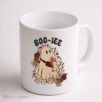 Boo Jee Fall Halloween Ghost Funny Coffee Mug thumb 1