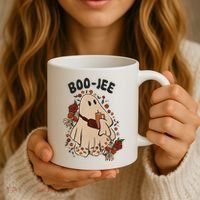 Boo Jee Fall Halloween Ghost Funny Coffee Mug thumb 3