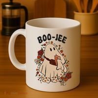Boo Jee Fall Halloween Ghost Funny Coffee Mug thumb 4