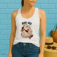 Boo Jee Fall Halloween Ghost Funny Women's Tank Top thumb 2