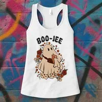 Boo Jee Fall Halloween Ghost Funny Women's Tank Top thumb 3