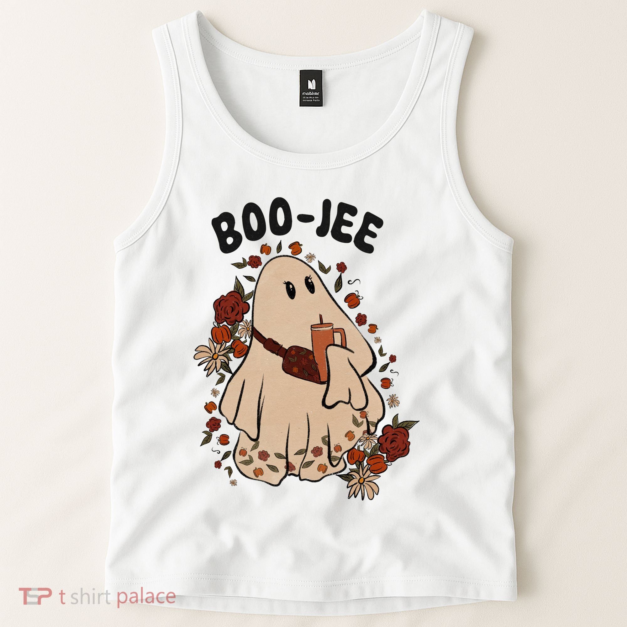 Boo Jee Fall Halloween Ghost Funny Tank Top