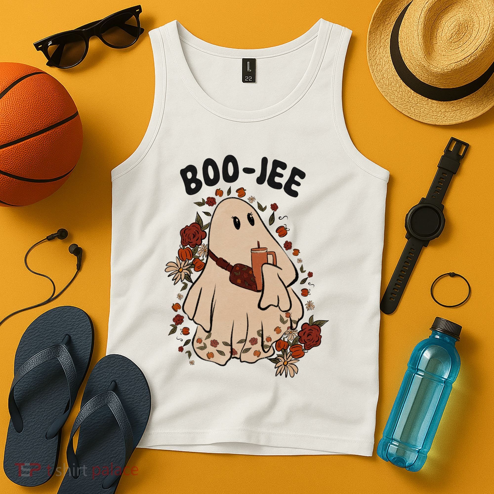 Boo Jee Fall Halloween Ghost Funny Tank Top