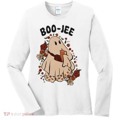 Boo Jee Fall Halloween Ghost Funny Women's Long Sleeve Shirt