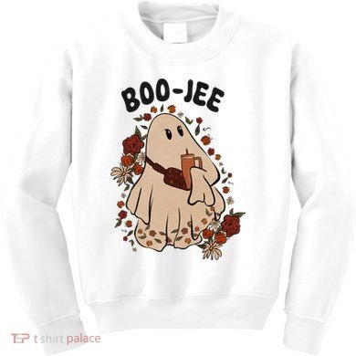 Boo Jee Fall Halloween Ghost Funny Kids Sweatshirt