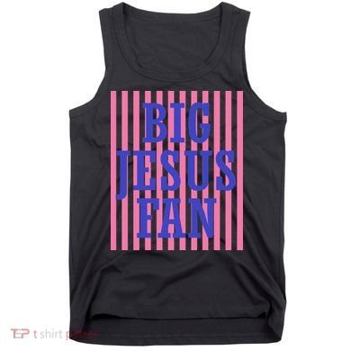 Big Jesus Fan Faith Striped Tank Top