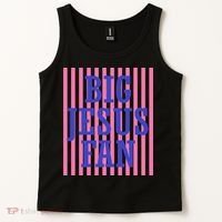 Big Jesus Fan Faith Striped Tank Top thumb 2