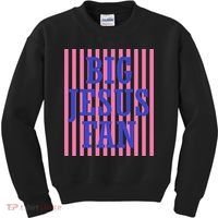 Big Jesus Fan Faith Striped Kids Sweatshirt thumb 0