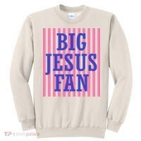 Big Jesus Fan Faith Striped Sweatshirt thumb 0