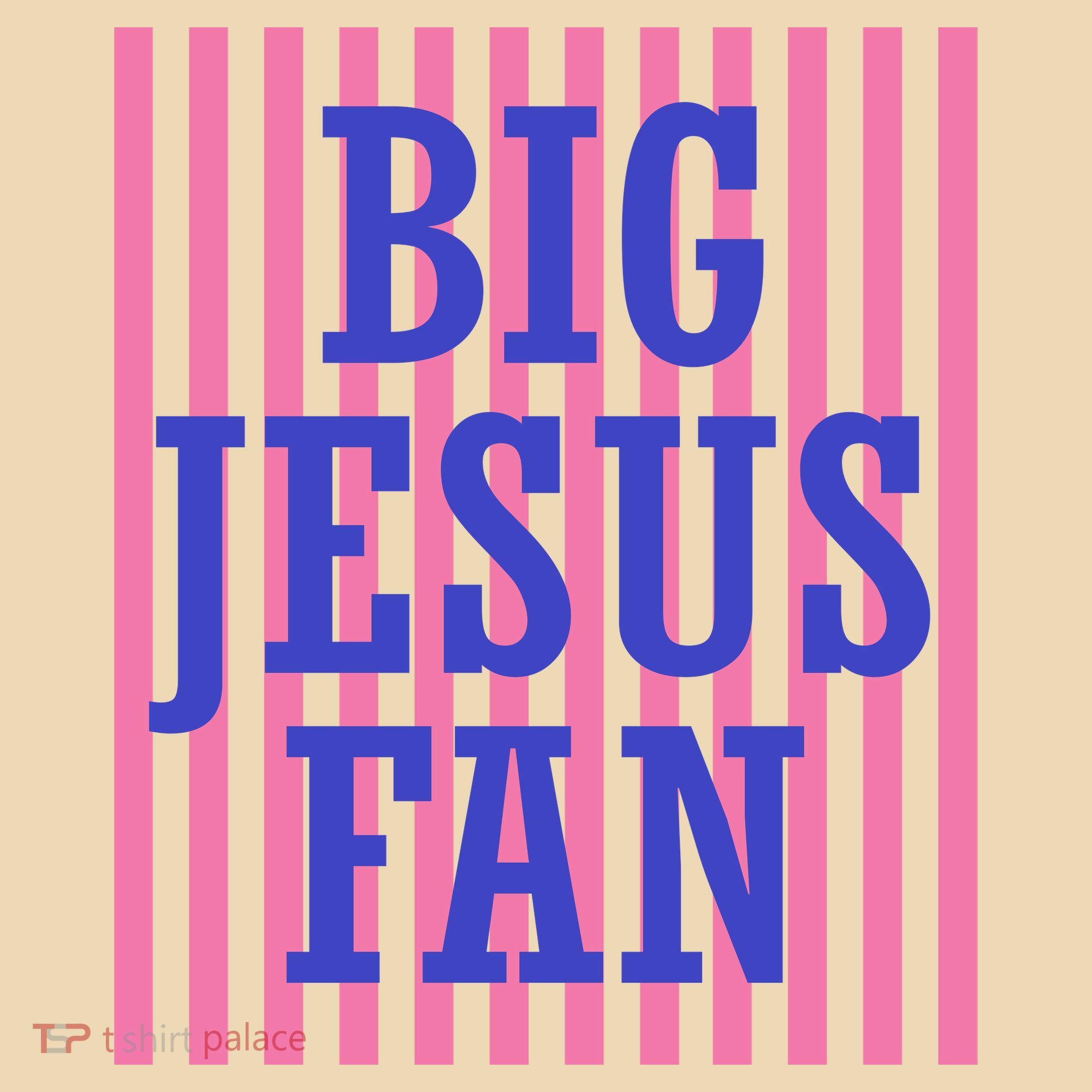 Big Jesus Fan Faith Striped T-Shirt