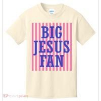 Big Jesus Fan Faith Striped Kids T-Shirt thumb 0
