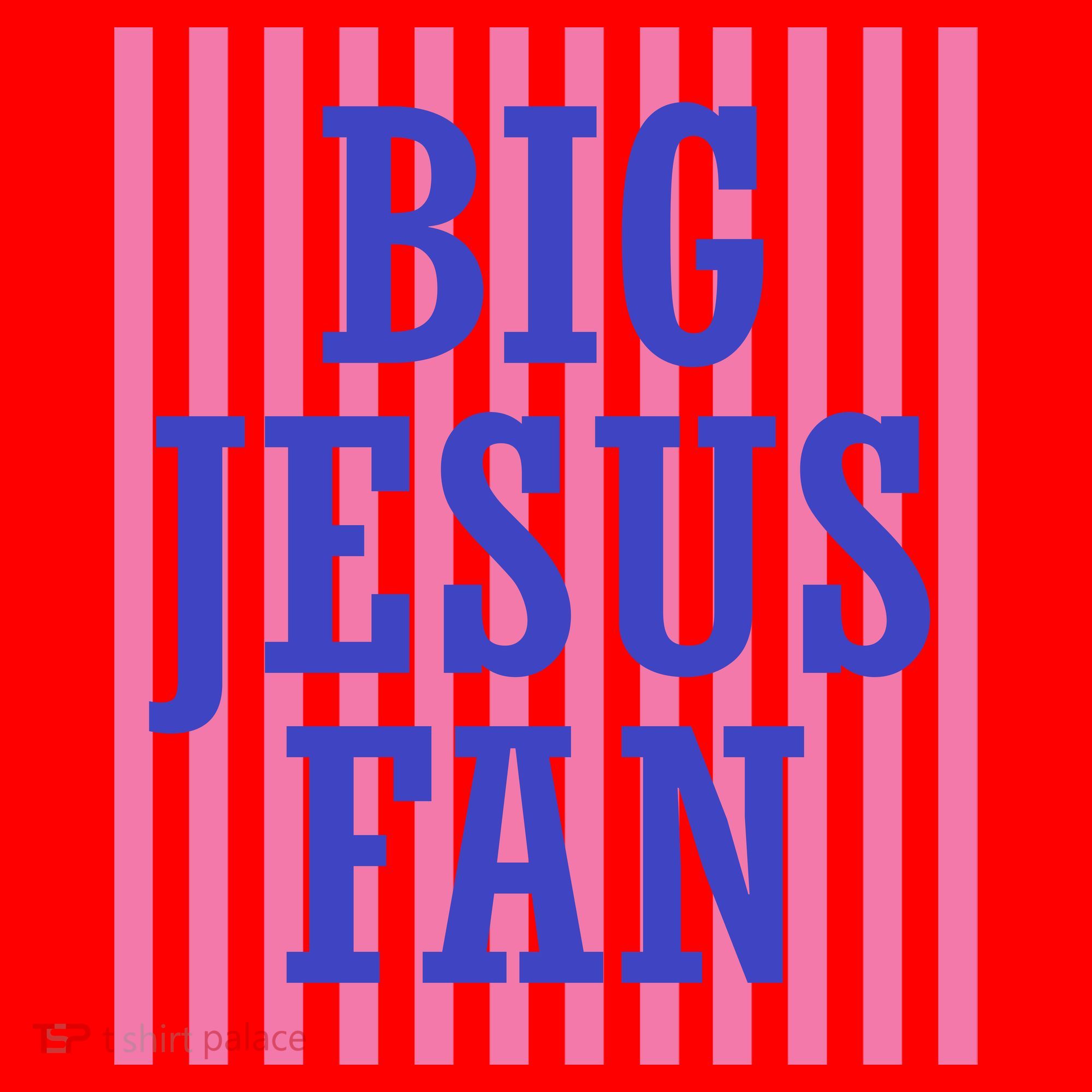 Big Jesus Fan Faith Striped Santa Hat