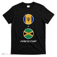 Barbados Jamaica Flag Perfection Bajan Barbadian Jamaican T-Shirt thumb 0