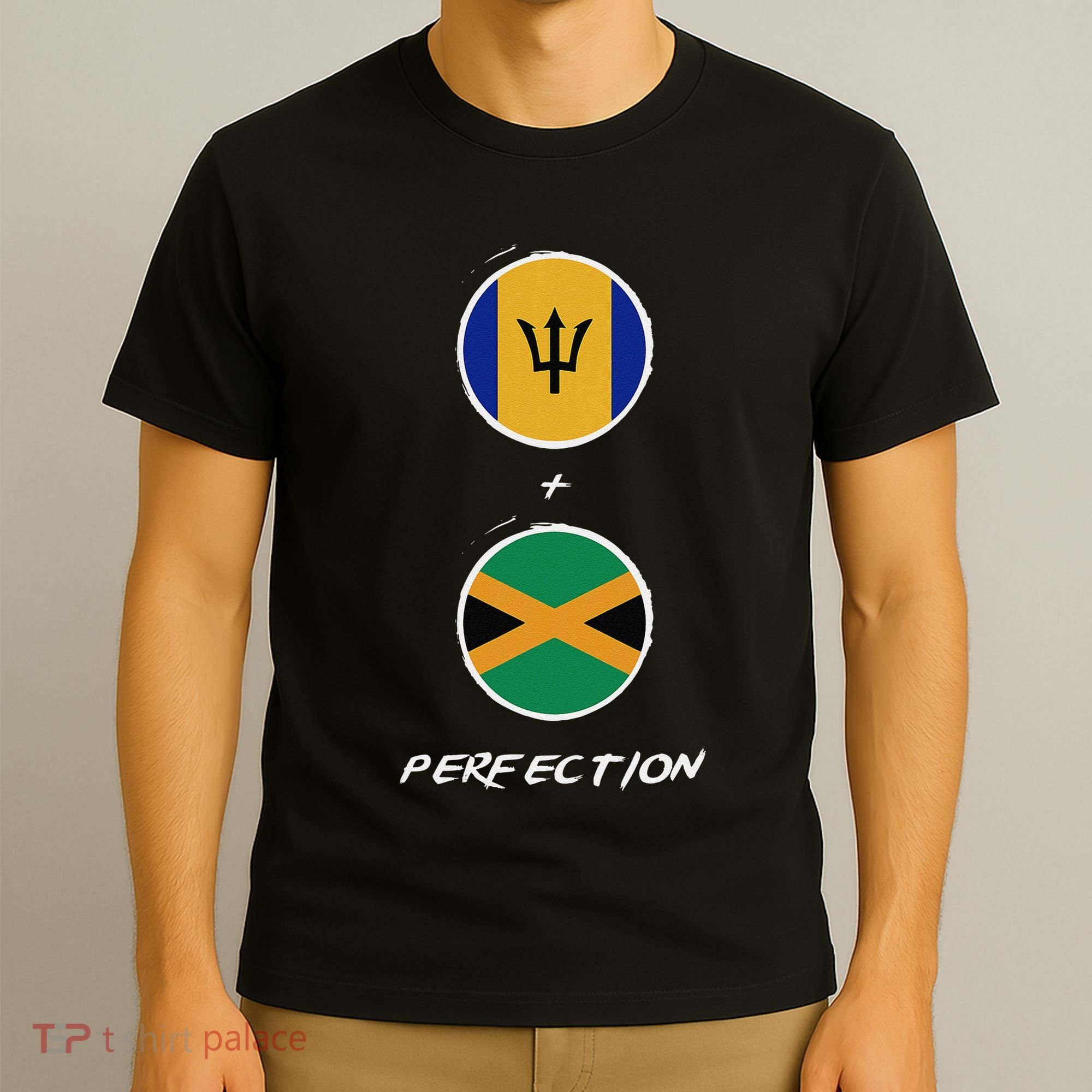 Barbados Jamaica Flag Perfection Bajan Barbadian Jamaican T-Shirt
