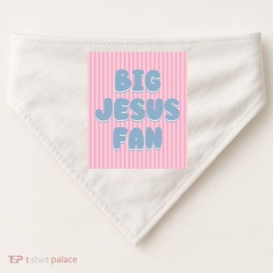 Big Jesus Fan USA-Made Doggie Bandana