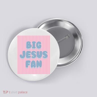Big Jesus Fan Button