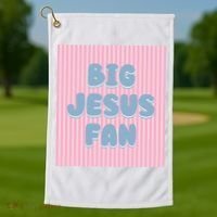 Big Jesus Fan Golf Towel thumb 1