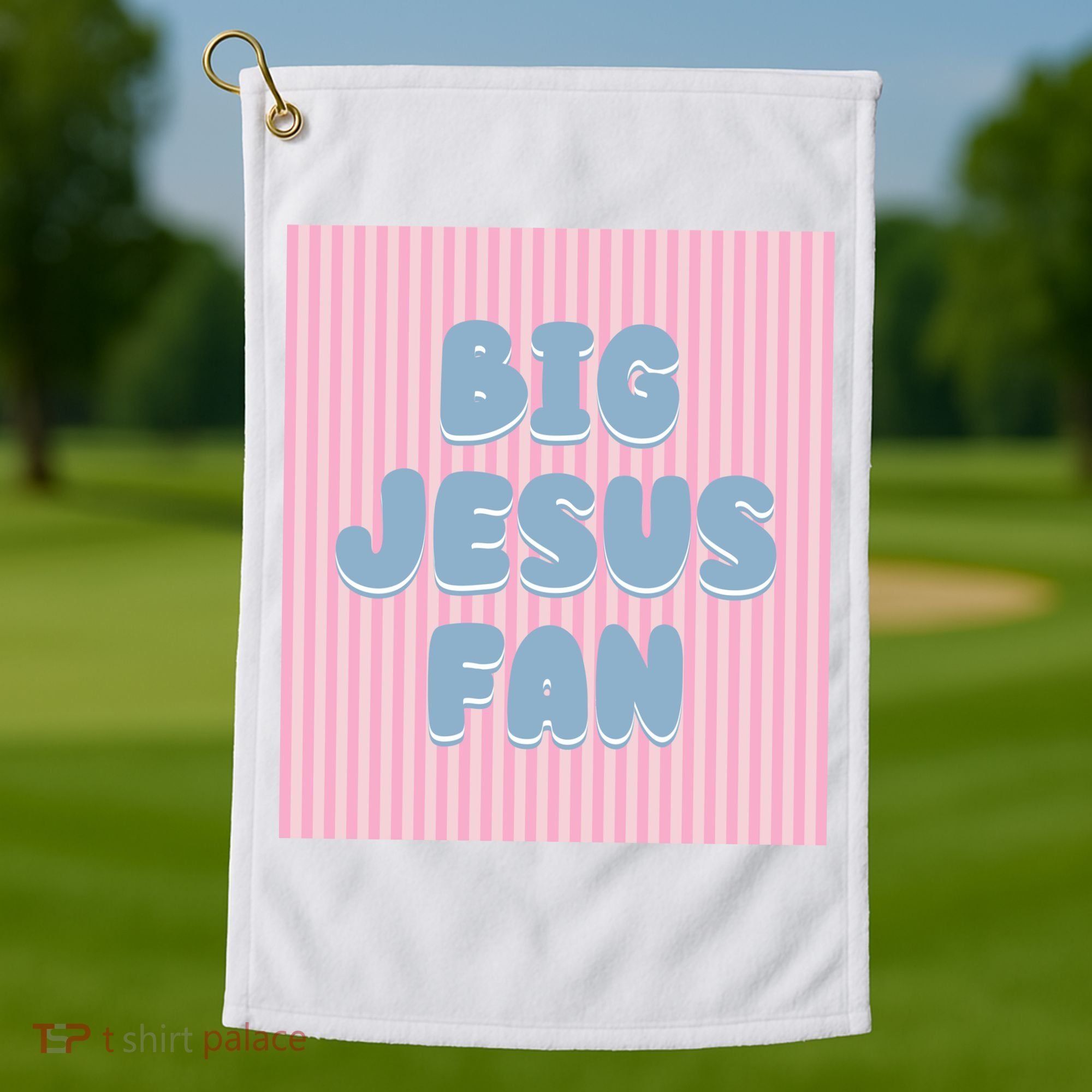 Big Jesus Fan Golf Towel