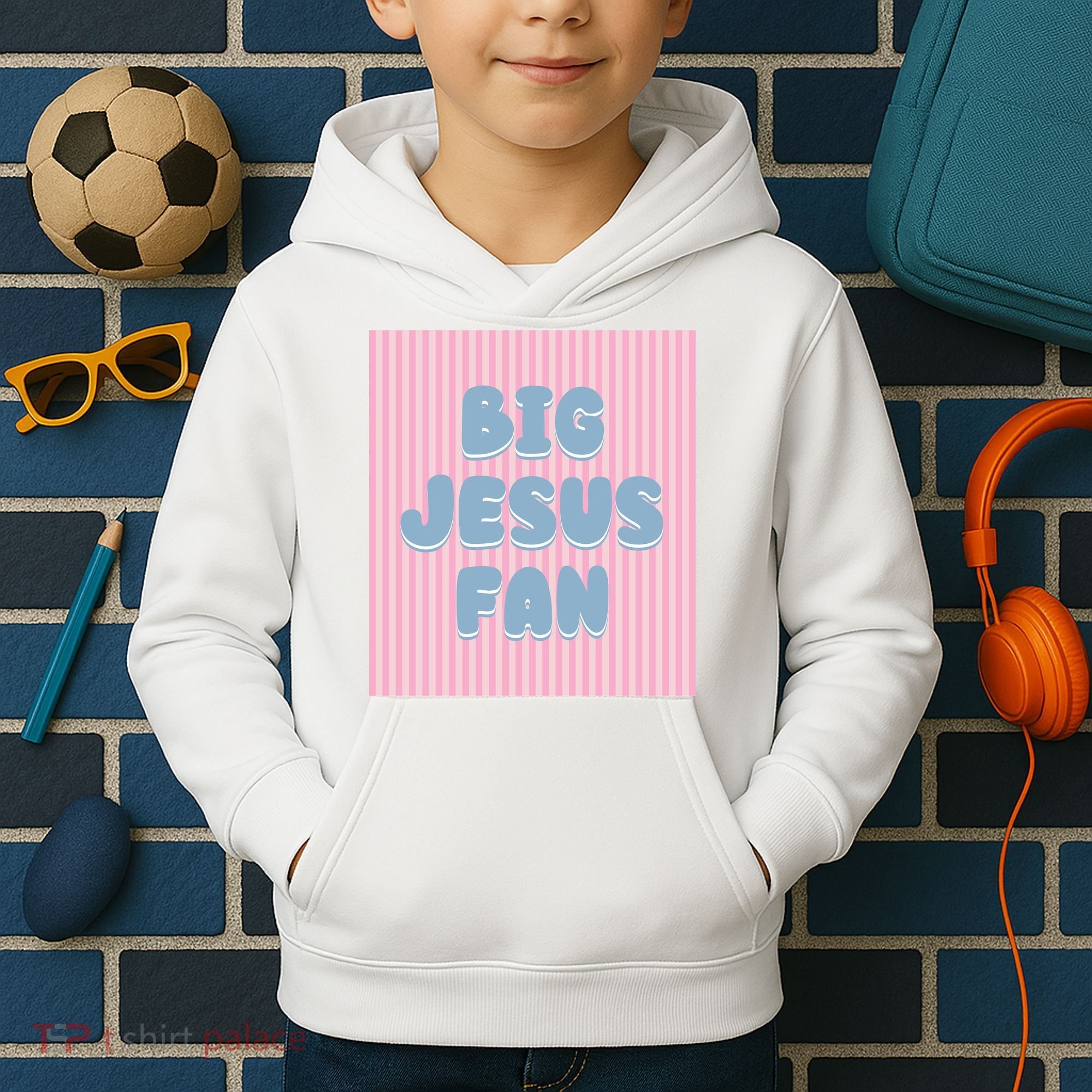 Big Jesus Fan Kids Hoodie