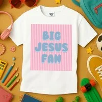 Big Jesus Fan Kids T-Shirt thumb 3