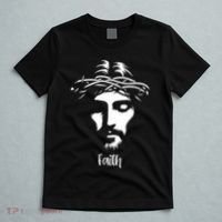Beautiful Jesus Face Crown Of Thorns Christian Faith Peace T-Shirt thumb 5