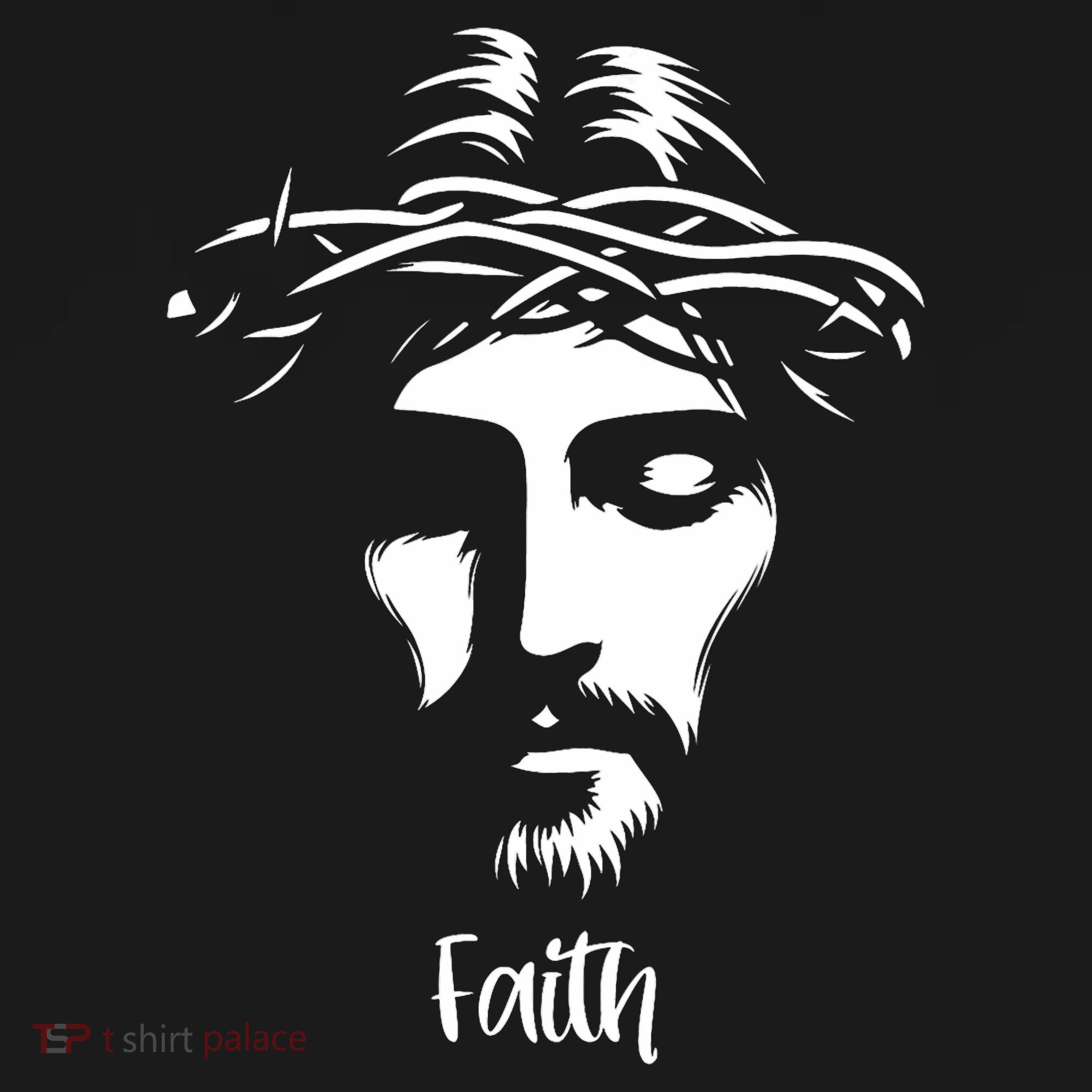 Beautiful Jesus Face Crown Of Thorns Christian Faith Peace T-Shirt