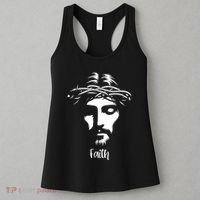 Beautiful Jesus Face Crown Of Thorns Christian Faith Peace Women's Tank Top thumb 3