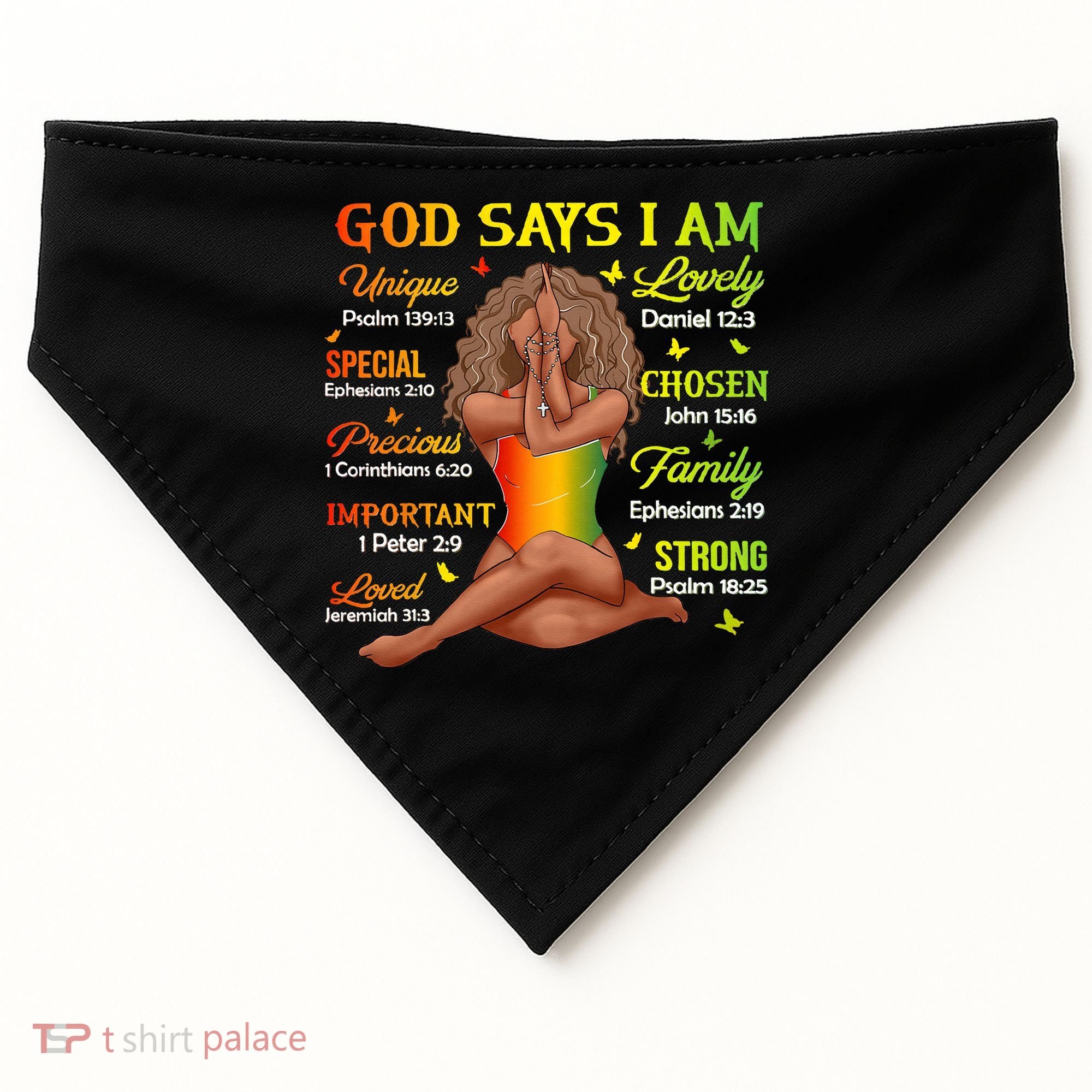 Black Juneteenth God Says I Am African History USA-Made Doggie Bandana