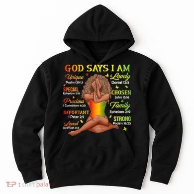 Black Juneteenth God Says I Am African History Hoodie
