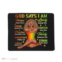 Black Juneteenth God Says I Am African History Mousepad thumb 0