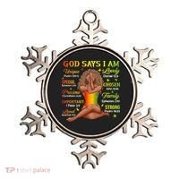 Black Juneteenth God Says I Am African History Ornament thumb 0