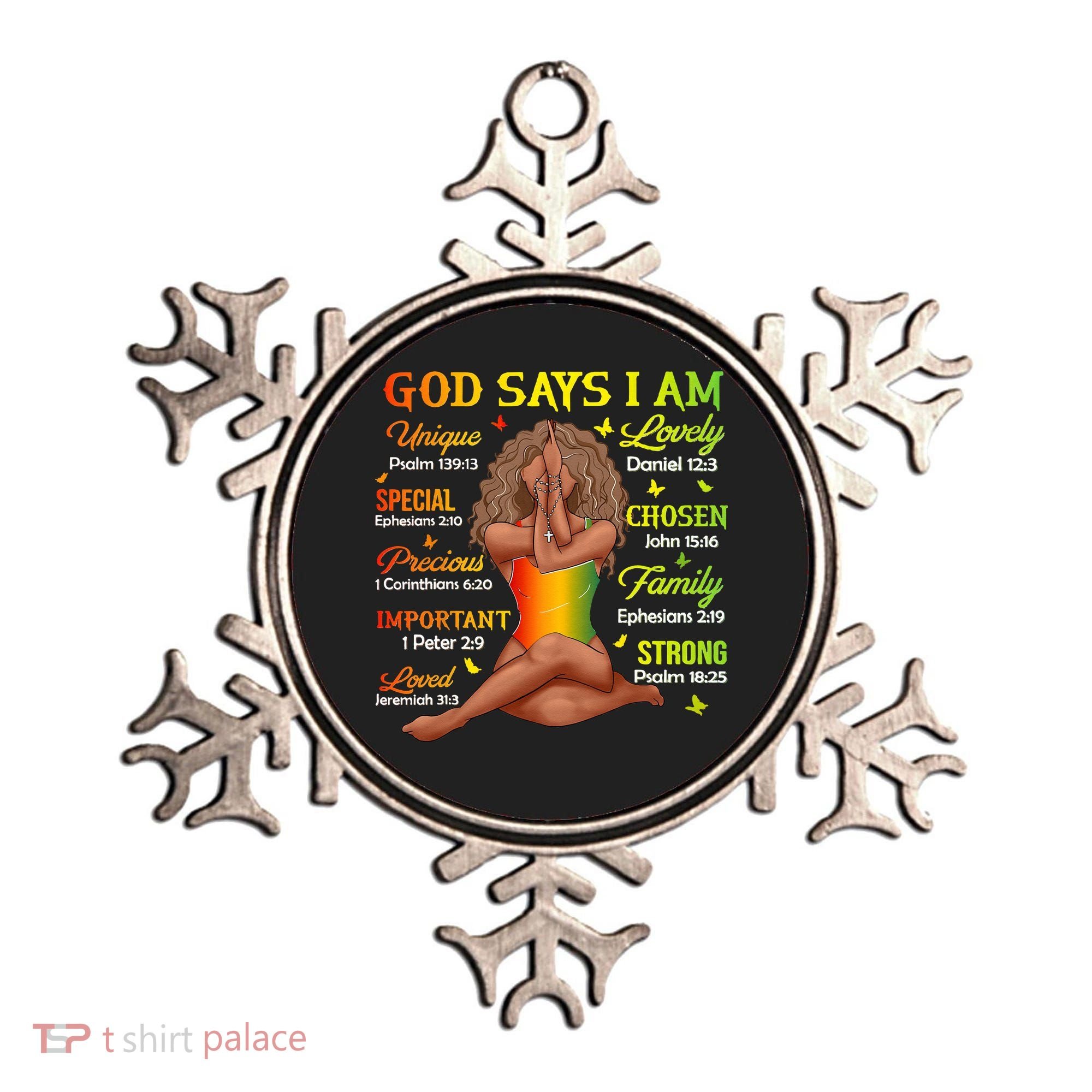 Black Juneteenth God Says I Am African History Ornament