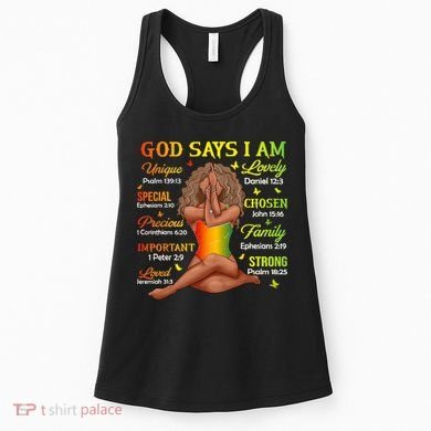 Black Juneteenth God Says I Am African History Women's Tank Top