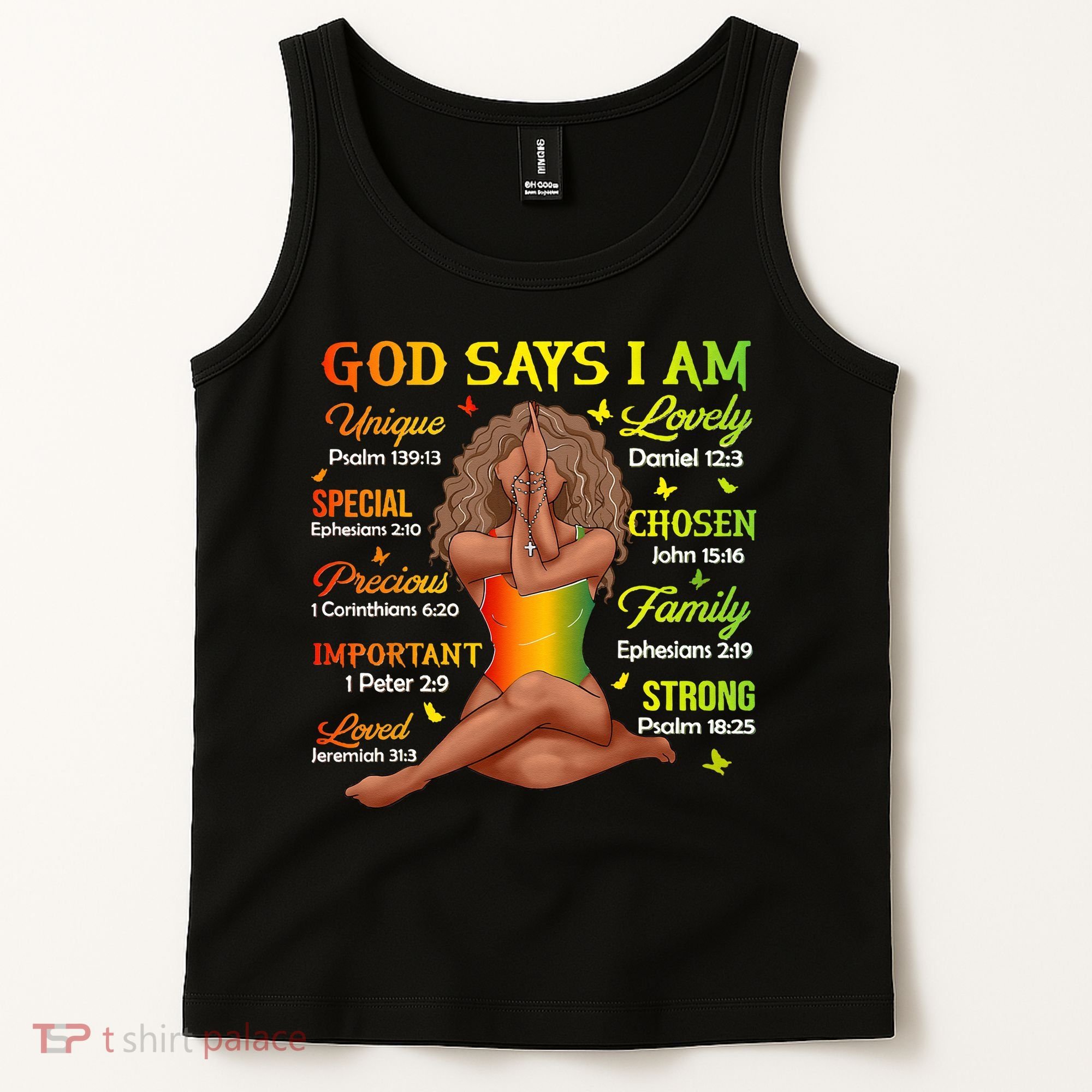 Black Juneteenth God Says I Am African History Tank Top