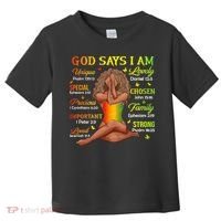 Black Juneteenth God Says I Am African History Toddler T-Shirt thumb 0