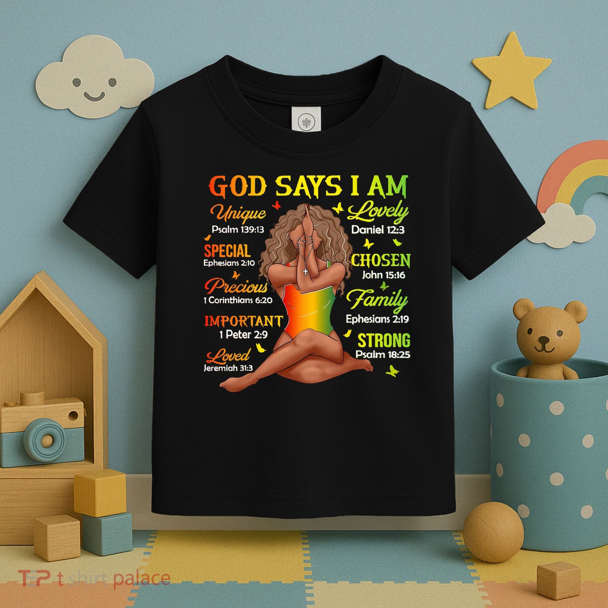 Black Juneteenth God Says I Am African History Toddler T-Shirt