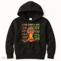 Black Juneteenth God Says I Am African History Kids Hoodie thumb 0