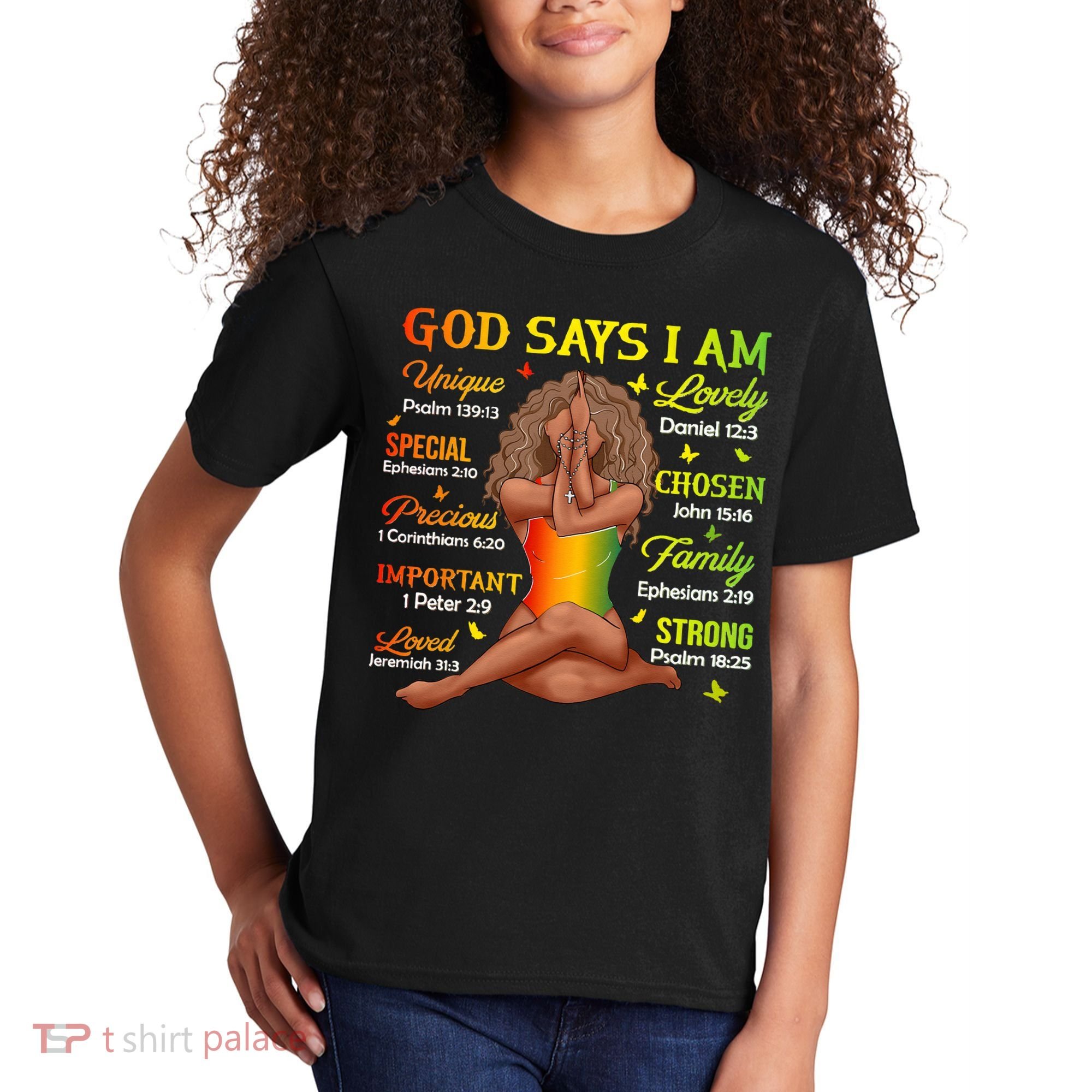Black Juneteenth God Says I Am African History Kids T-Shirt