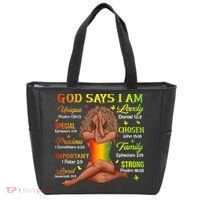 Black Juneteenth God Says I Am African History Tote Bag thumb 0