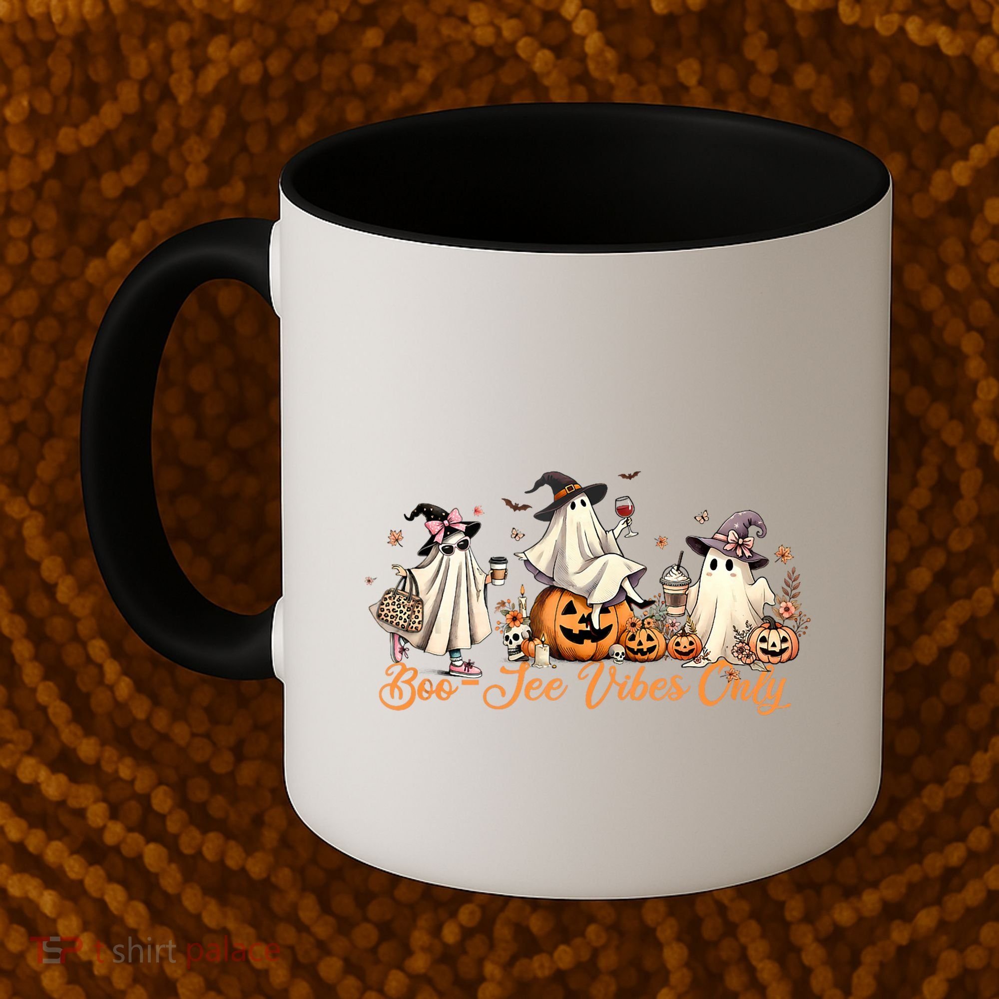 Boo Jee Ghost Ice Coffee Coquette Bow Halloween Women Girl Coffee Mug