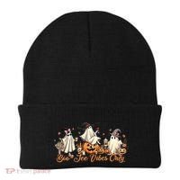 Boo Jee Ghost Ice Coffee Coquette Bow Halloween Women Girl Beanie thumb 0