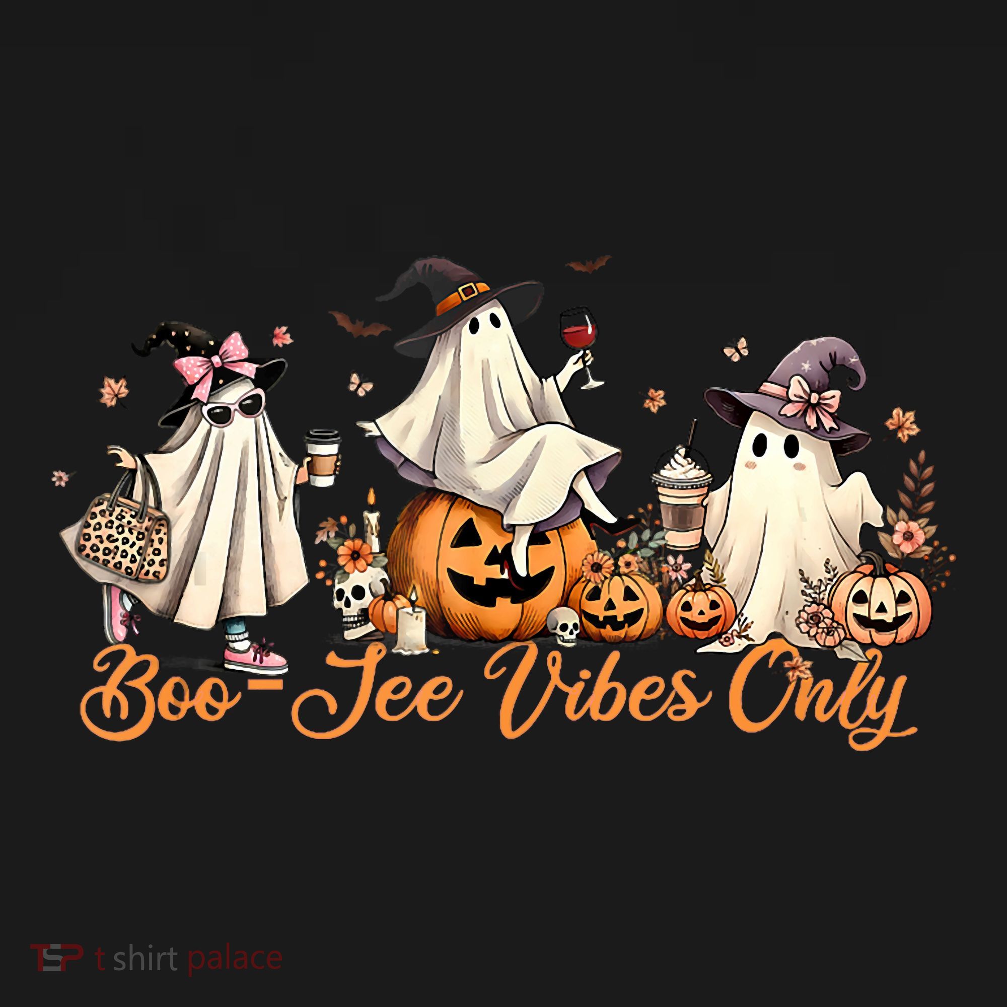 Boo Jee Ghost Ice Coffee Coquette Bow Halloween Women Girl Women's Tank Top